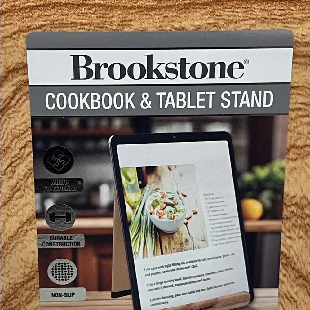 Brookstone COOKBOOK & TABLET PHONE STAND!!